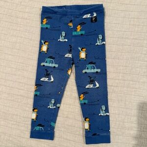 Polarn O. Pyret Blue Leggings with Playful Print